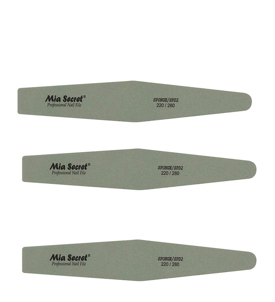 Mia Secret Diamond Nail File/Speedy Zebra 180/180-100/100 150/150 Sponge 100/180 220/280 - Pick yours (SPONGE 220/280 BLACK)