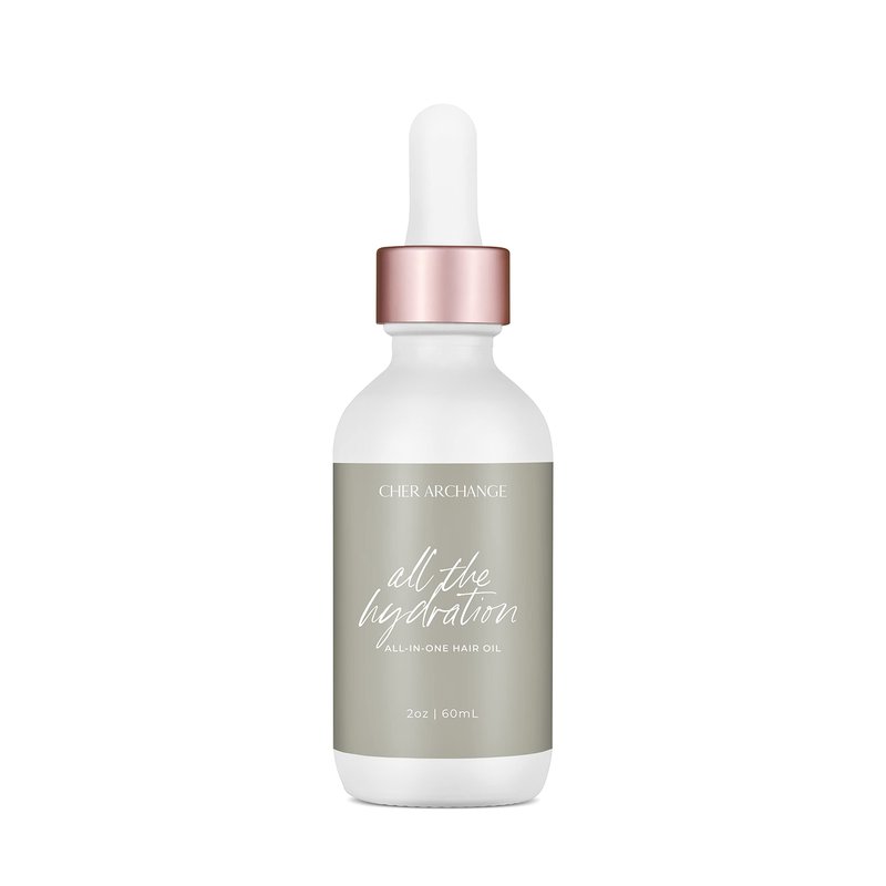 CHER ARCHANGE Beauty® All-In-One Hydration Hair Oil – Organic & Vegan Scalp & Hair Treatment – Moisturizing Oil for Dry Hair, Breakage & Shine – Rosemary, Aloe & Omega 3 – 2 fl oz
