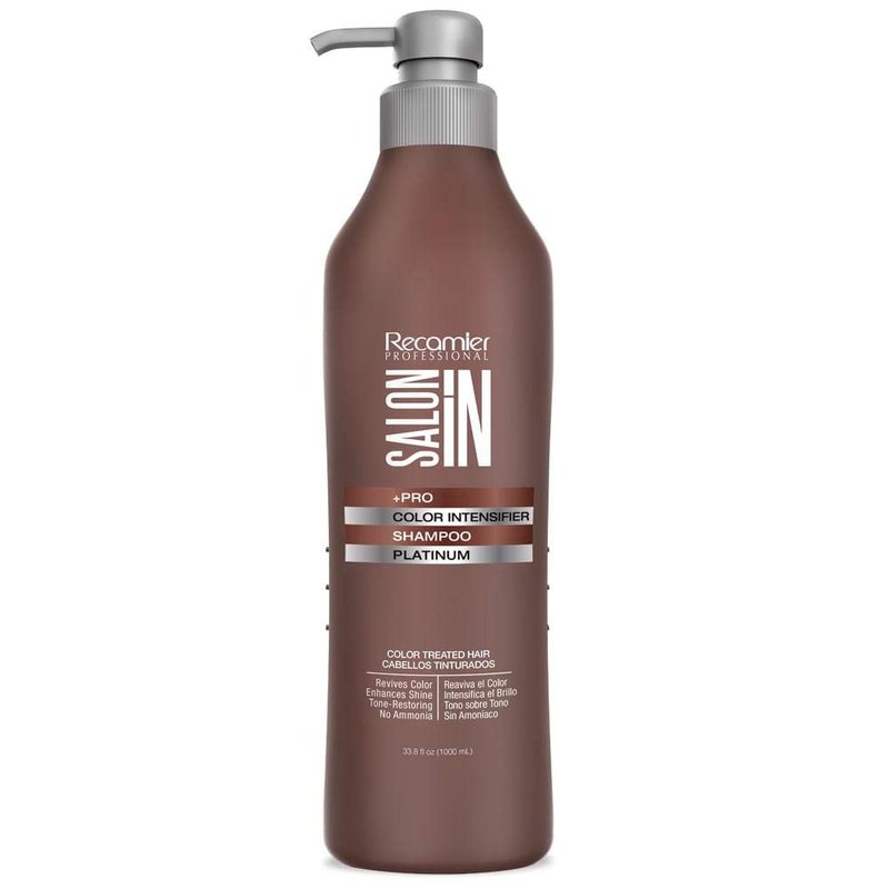 Salon In by Recamier | Platinum Color Intensifier Shampoo | Purple Shampoo for Blonde & Platinum Hair | 33.8 fl oz / 1000 ml