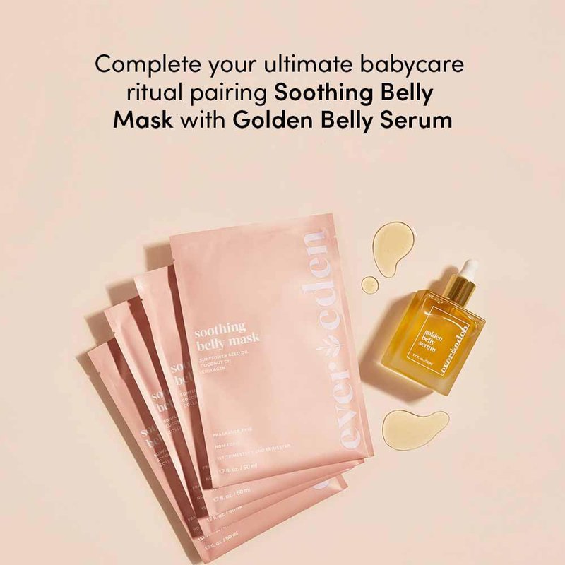 Evereden Soothing Belly Mask for Stretch Marks - One Size | 1 count | Belly Mask for Pregnancy | Clean Pregnancy Skincare | Non-toxic and Fragrance Free | Valentine Gifts for Women