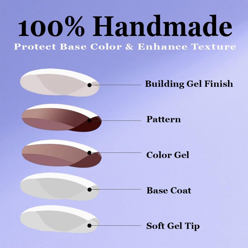 100% Handmade Press on Nails Fall Medium Almond Handmade Nails with Rhinestone Flower Charm Design Brown False Nails Leopard Print Nail Press ons Reusable Acrylic Nail for Women Girls Size L 10Pcs