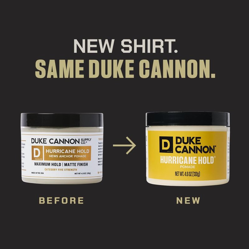 Duke Cannon Pomade 2-Pack Bundle – News Anchor Classic & Hurricane Hold, 4.6 oz Each – Strong Hold, Easy Rinse, Water-Based Formula, Ideal for Short to Medium Styles