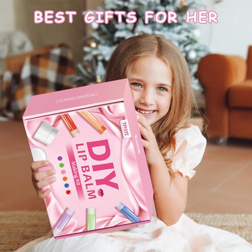 TSVATE DIY Lip Balm Kit, 47pc Multi-Flavor & Multicolored Lip Balm Making Set for Kids