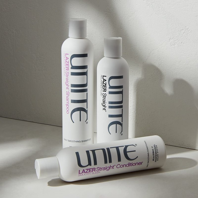 UNITE Hair – LAZER Straight Relaxing Fluid – Anti-Humidity Styling Fluid to Smooth, Straighten & Control Frizz – Thermal Protection – 8 Fl Oz