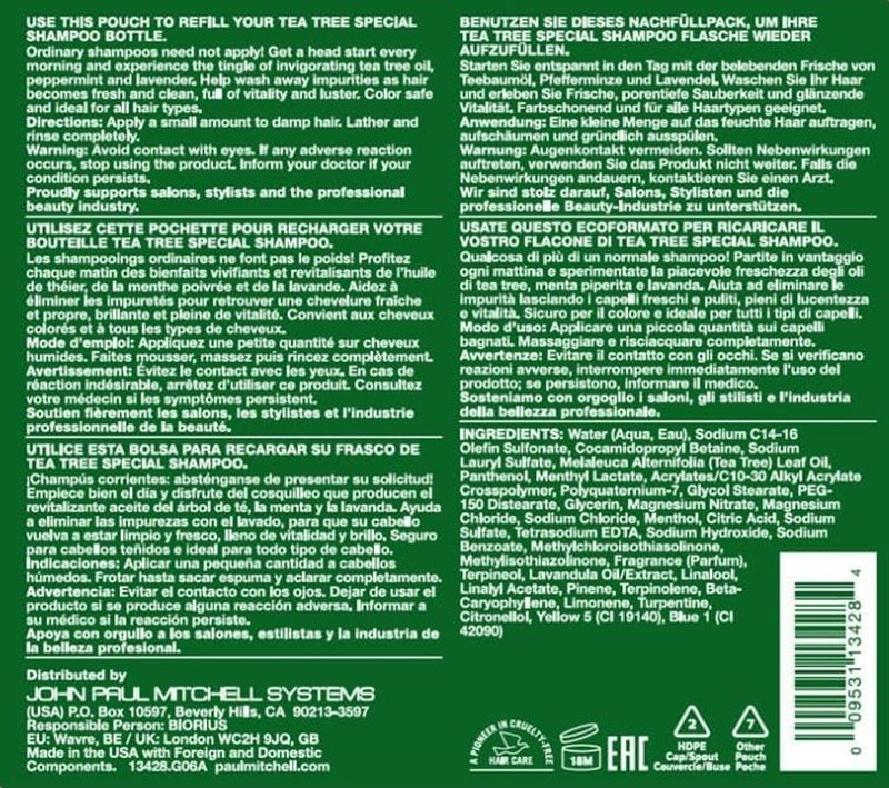 Tea Tree Special Shampoo - Deep Cleansing Formula for Oily Hair | Refreshes Scalp, All Hair Types