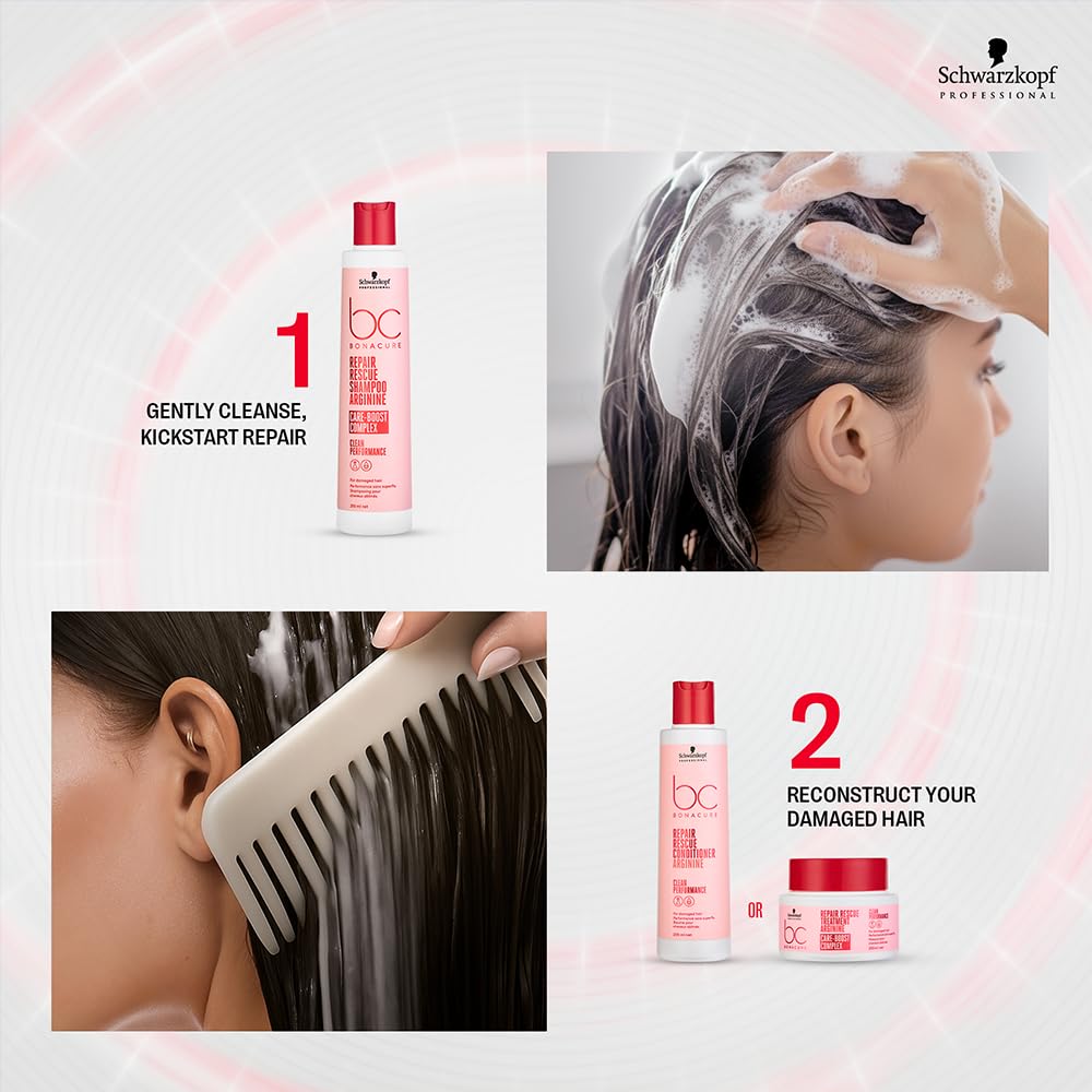 Schwarzkopf BC Bonacure Peptide Repair Rescue Micellar Shampoo - 250ml for Damaged Hair