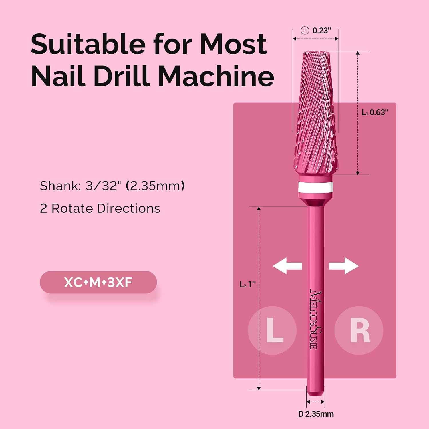 Professional 5-in-1 Nail Drill Bits Set for Acrylic & Gel Nails - MelodySusie