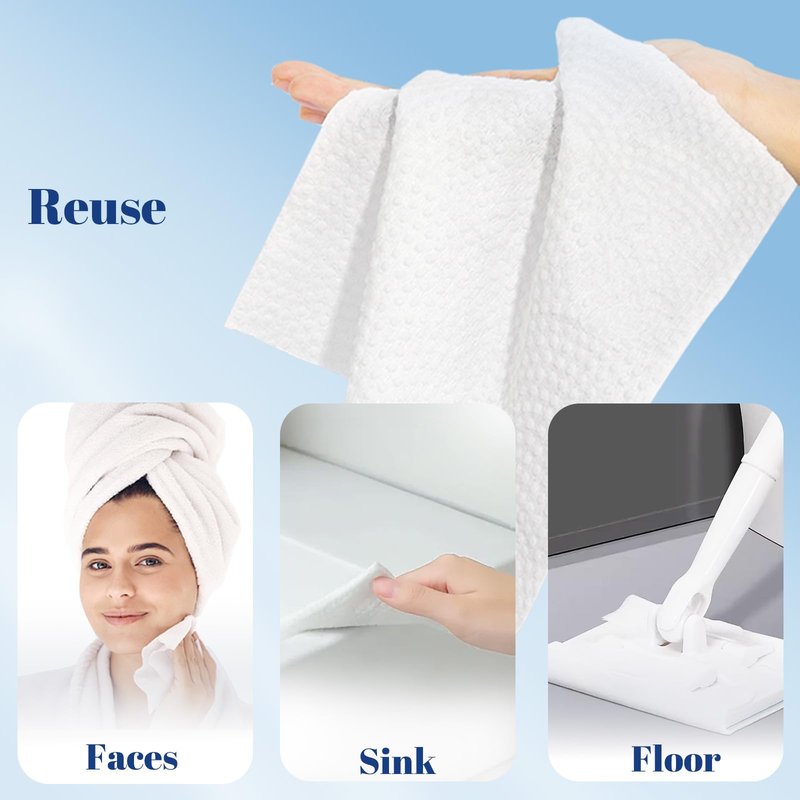 ITO Face Towels, Ultra-Soft & Extra Thick Cleansing Towels for Sensitive, Dry & Oily Skin, Facial Tissue, Makeup Remover Disposable Towels (60 Count (Pack of 3))