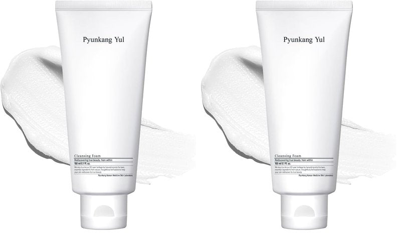 Pyunkang Yul Cleansing Foam-Korean Facial Wash for All Skin Types-Zero-irritation Face Washer extracted from Coconut-Moisturized Skin&Creating Moisture Barrier after Cleansing-5.1 Fl. Oz,(Pack of 2)