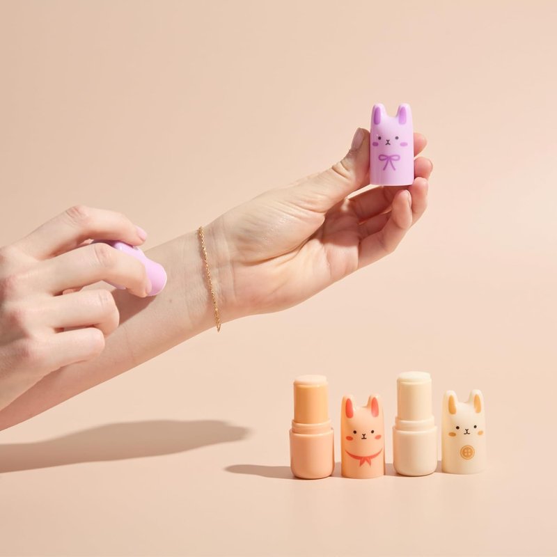 Pocket Bunny Perfume Bar Stick Set - Long-Lasting Solid Fragrance Balm | Travel Size 3-Pack, Cute K-Beauty Gift