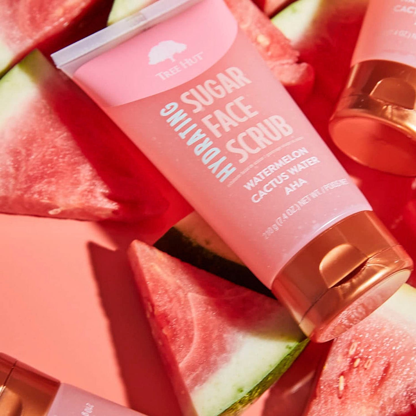 Tree Hut Watermelon & Cactus Hydrating Face Scrub | Deep Cleans Pores to Remove Dead Skin & Impurities | Nourishing Essential Body Care | 7.4 fl oz.
