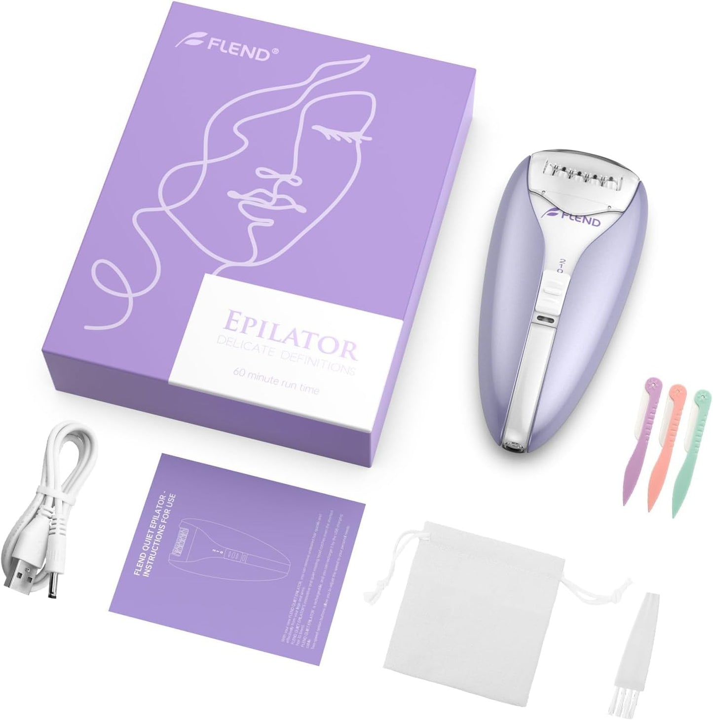 Silent Smooth Glide Epilator - Gentle Hair Removal Device for All Skin Types