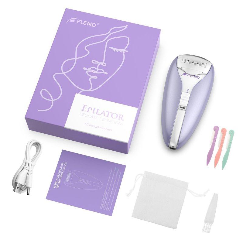 Epilator, Smooth Glide Epilator for Women, 2 Speeds Facial Hair Removal Device Cordless Rechargeable Hair Removal Epilators for Women Face Legs Arms Legs