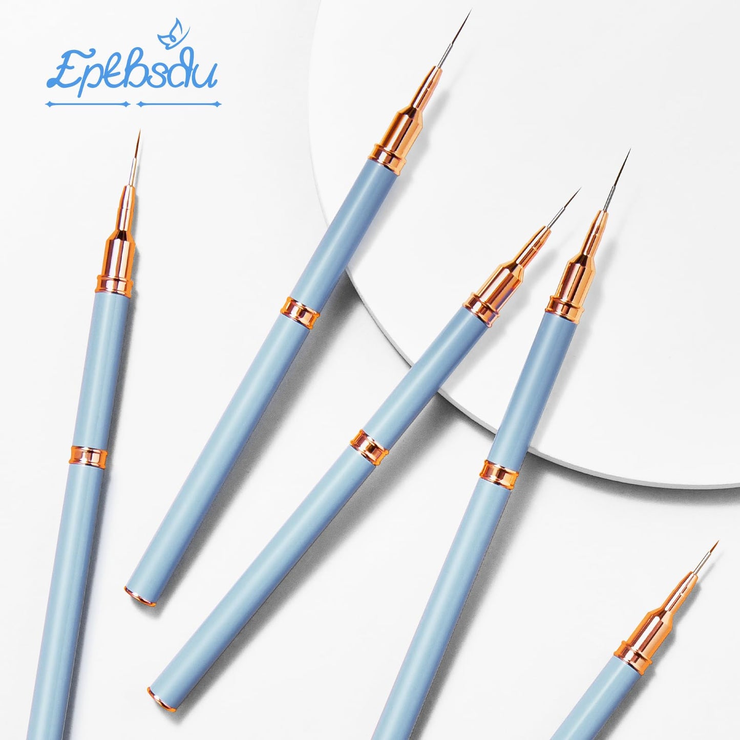 Nail Art Brushes, Double-Ended 10PCS Head Long Nail Art Liner Brushes Nail Design Brushes for Long Lines,Tiny Details,Fine Drawing Nail Brushes for Nail Art,Sizes 5/7/9/10/11/15/20/22/25/30