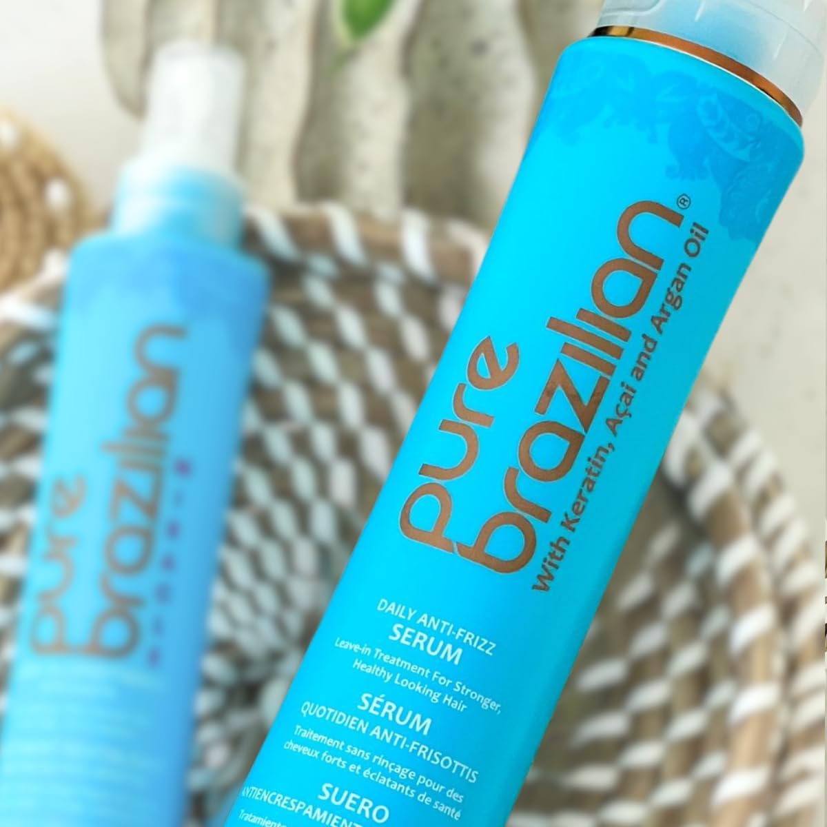Pure Brazilian Anti-frizz Daily Leave-in Serum - Strengthening Hair Treatment Formulated to Fortify and Protect Your Hair From Heat & UVA/UVB