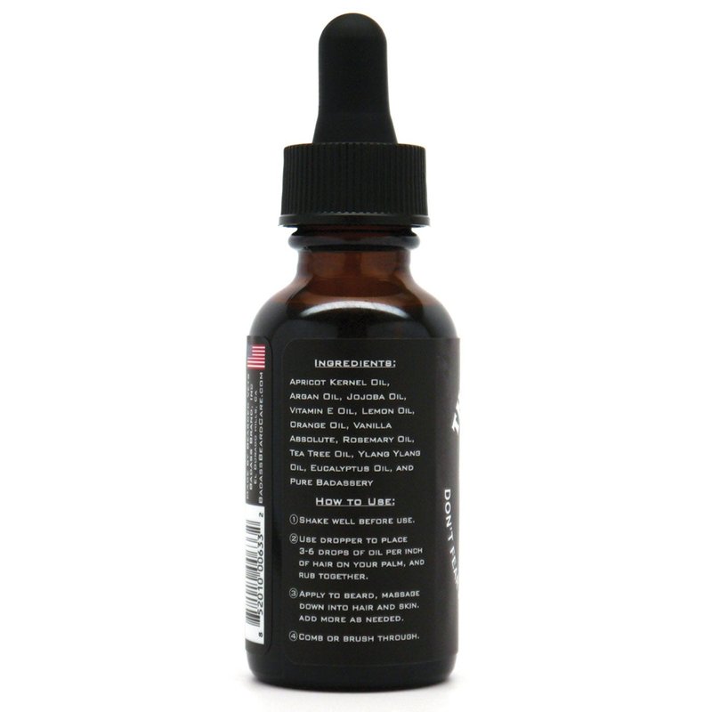 Badass Beard Care Oil - The Ladies Man Scent | All-Natural Formula for Soft, Healthy Beards - 1 oz