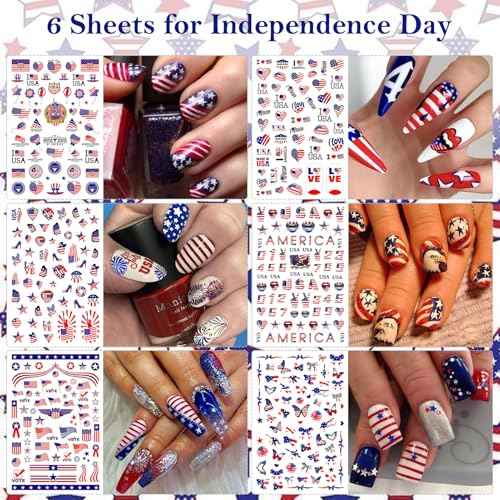 30 Sheets All Holiday Nail Stickers, Thanksgiving Independence Christmas Valentine's HalloweenDay Nail Art Decals Mixed All Season Set, Self-Adhesive Design Year-Round Manicure Decorations Supplies