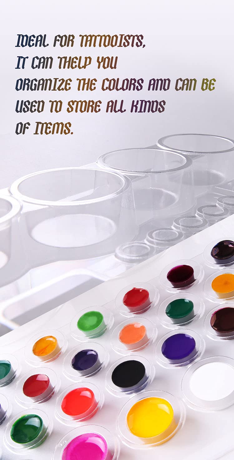 FENGTECH Disposable Ink Cup Tray Cartridge Holder Pigment (24 Pack)