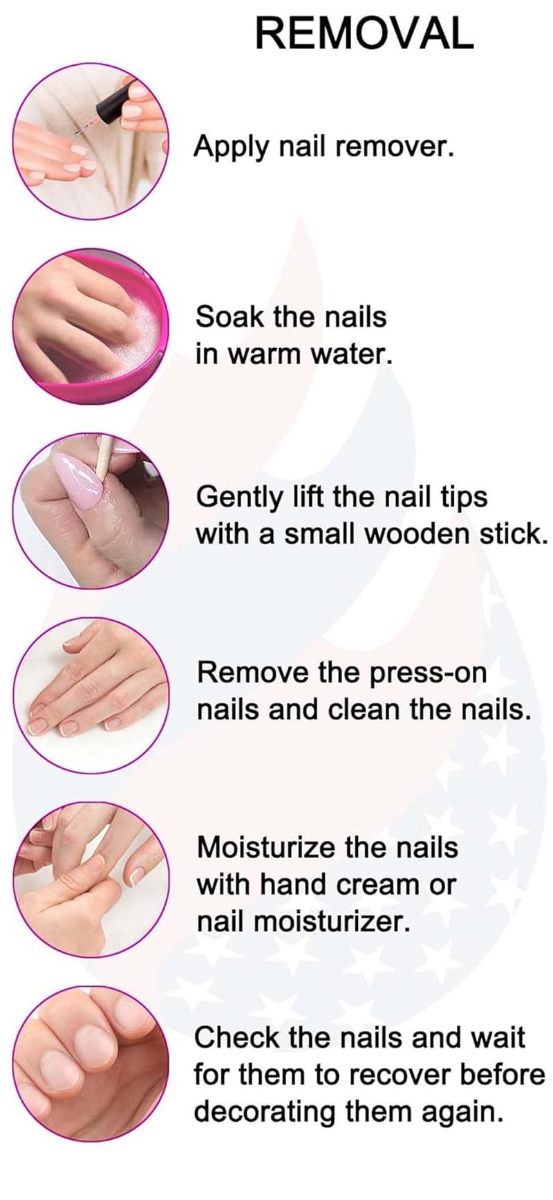 Red Long Square Press-On Nails - French Tip & Flower Design | 24 Pcs Set for Women