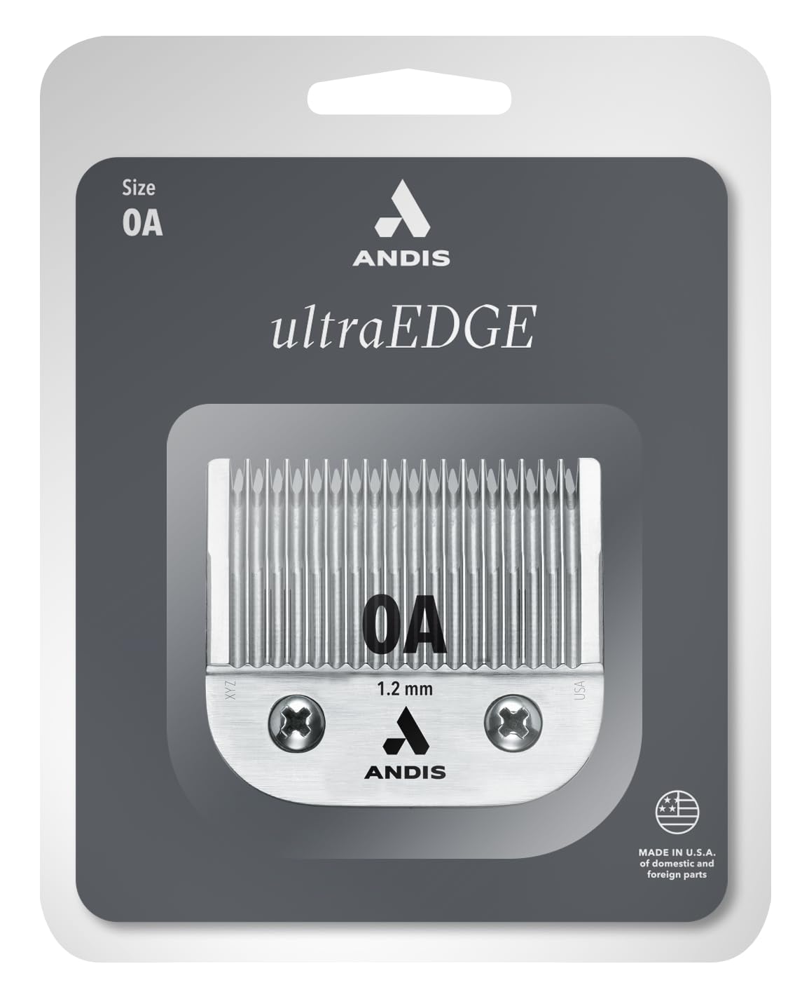 Andis 64210 UltraEdge Carbon Steel Detachable Clipper Blade, Size 0A, 3/64-Inch Cut Length