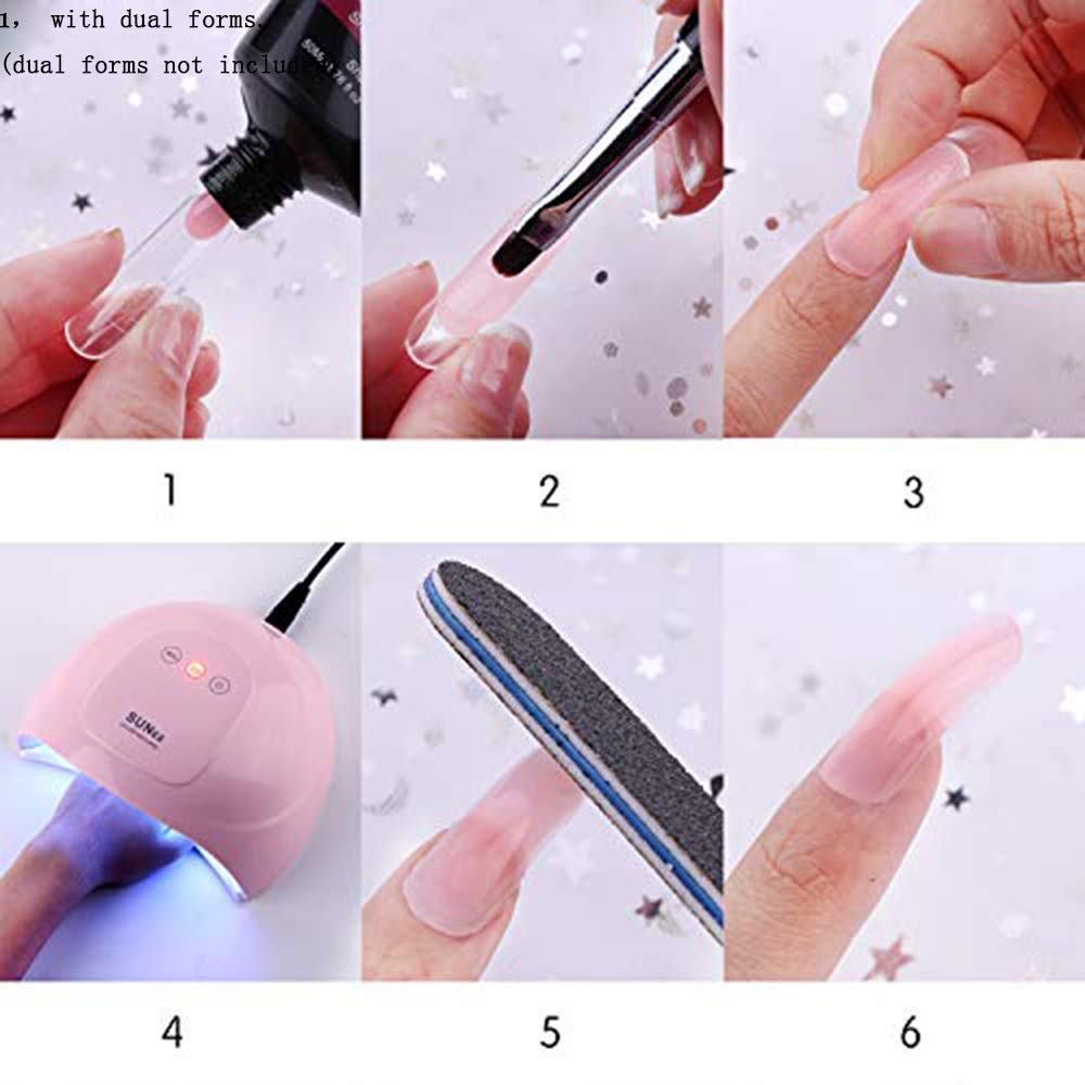 Makartt Nail Decorations Kit with Nail Extension Gel Clear Builder Gel Bundle