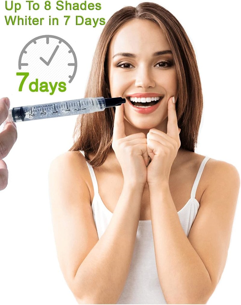 Teeth Whitening Gel Refills - 35% Bright White Smile Formula | 10 Pack, No Sensitivity, Compatible with LED Light & Trays (10 x 3ML)