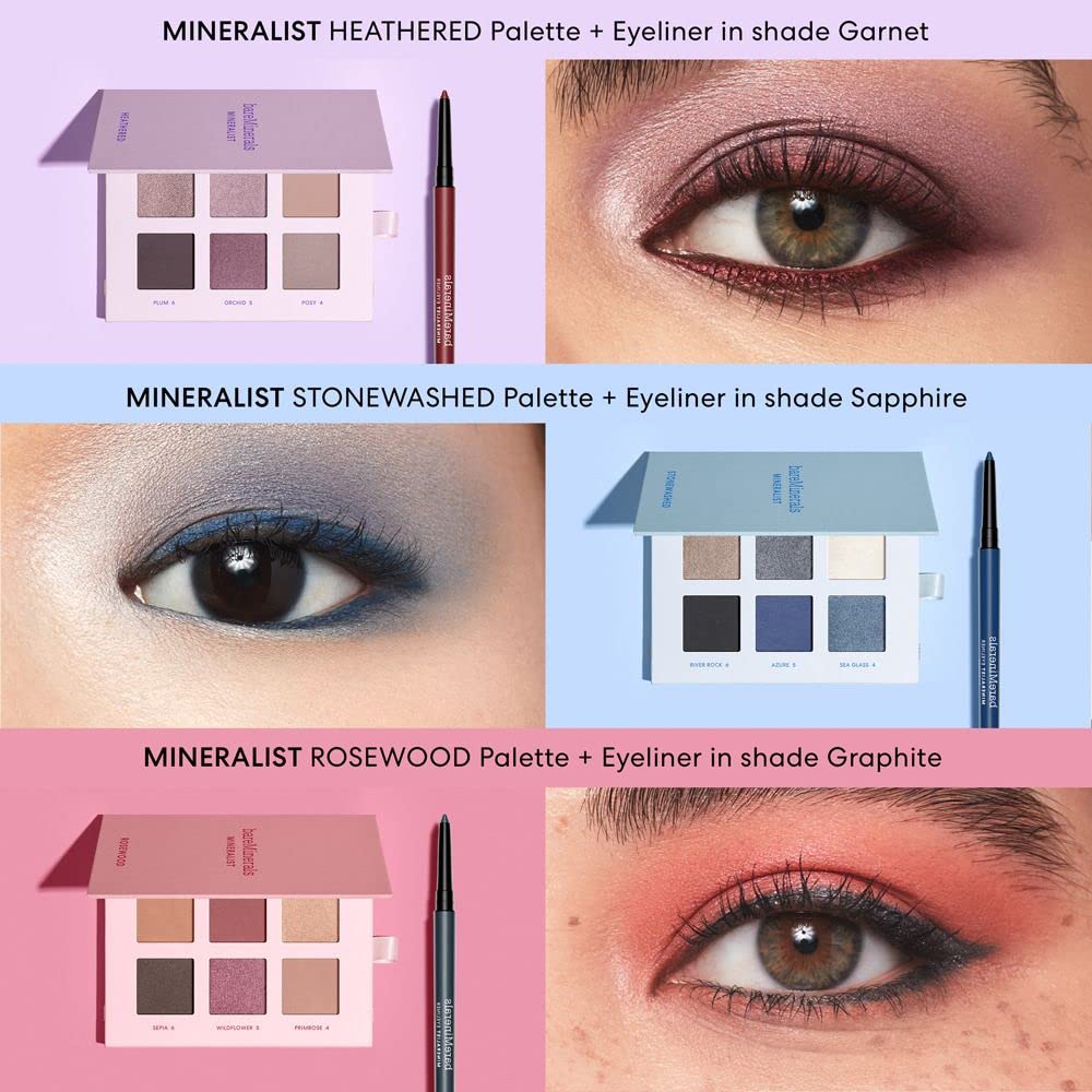 bareMinerals Mineralist Lasting Eyeliner, Graphite, Vegan, Cruelty-Free & Dermatologist-Tested