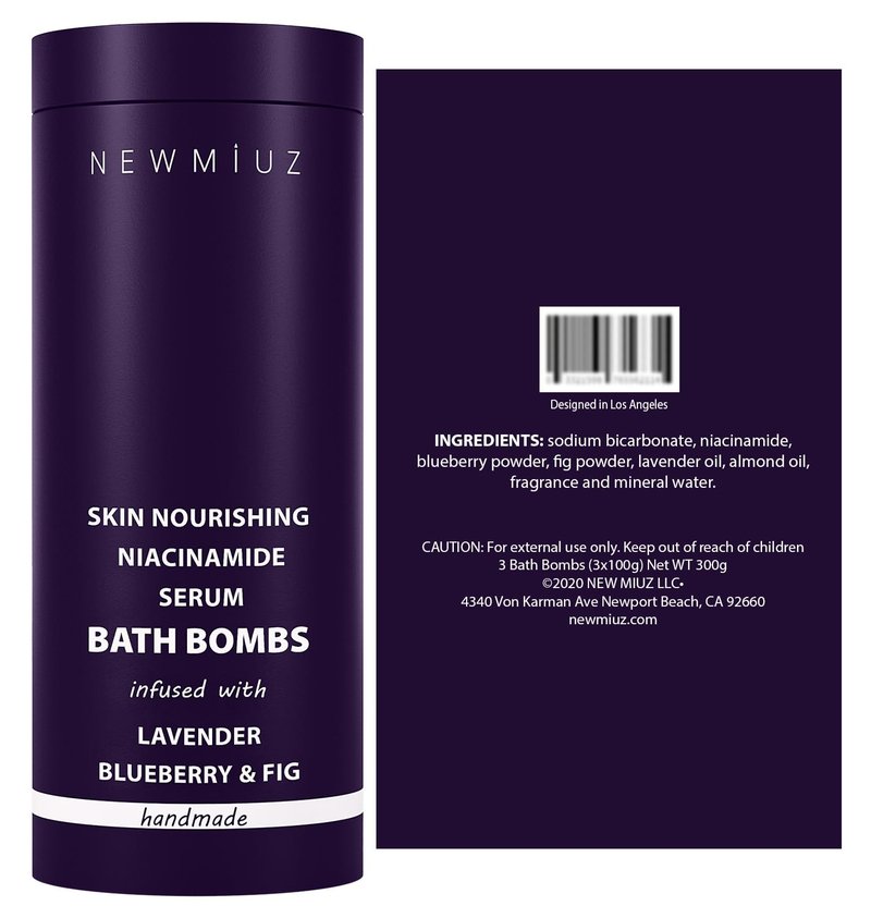 Lavender Bath Bombs Skin Nourishing Moisturize Niacinamide Serum Lavender Blueberry Fig Luxury Fizzing Spa Bubble Bath Gift Set for Sensitive Skin Stress Relief Relaxation Gift Birthday Christmas