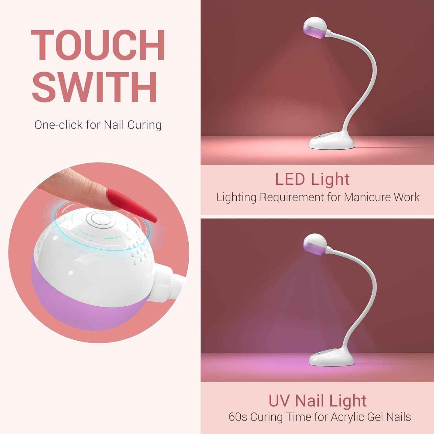 Gel X Nail Lamp & Jeweliver Gel Polish Set - MelodySusie 2-in-1 Nail Kit