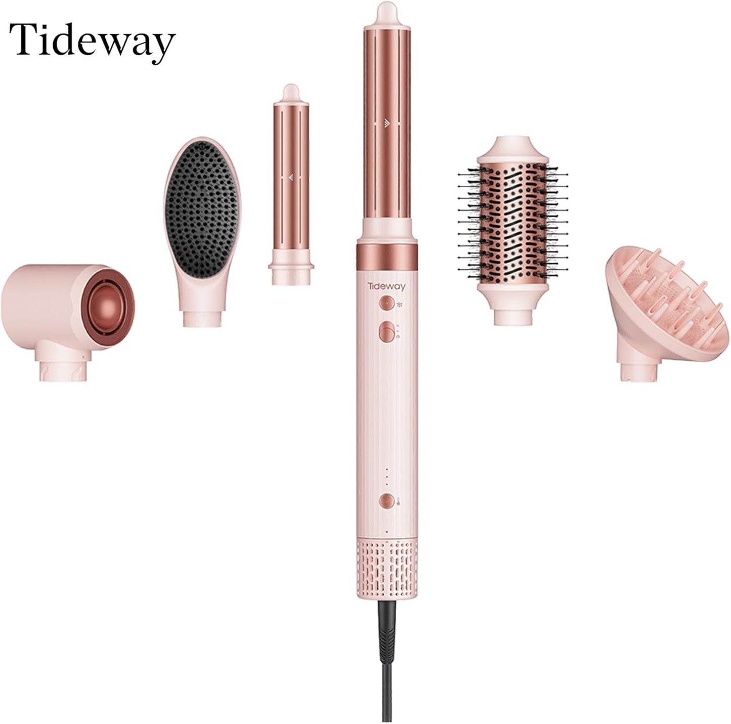 Tideway Prowaver 6-in-1 Hair Dryer Brush | High-Speed Ionic Hot Air Styler for Fast Drying & Volumizing
