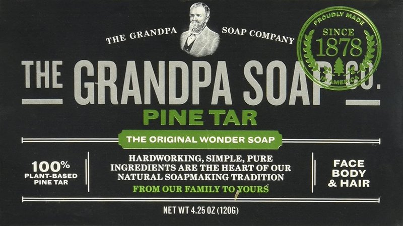 Pine Tar Soap - Natural Skin Care Bar for Dry Skin | 4.25 oz (Pack of 4)