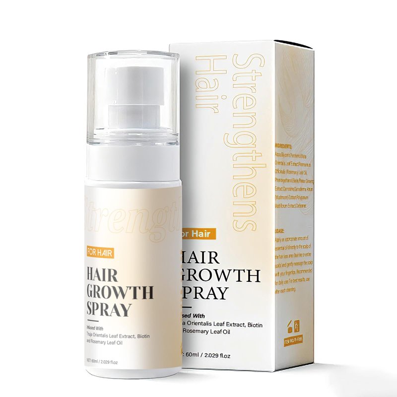 Hair Growth Spray with Rosemary Oil & Biotin- Lightweight, Non-Greasy, Nourishes Scalp & Boosts Hair Fullness, 60ml Bottle (1)