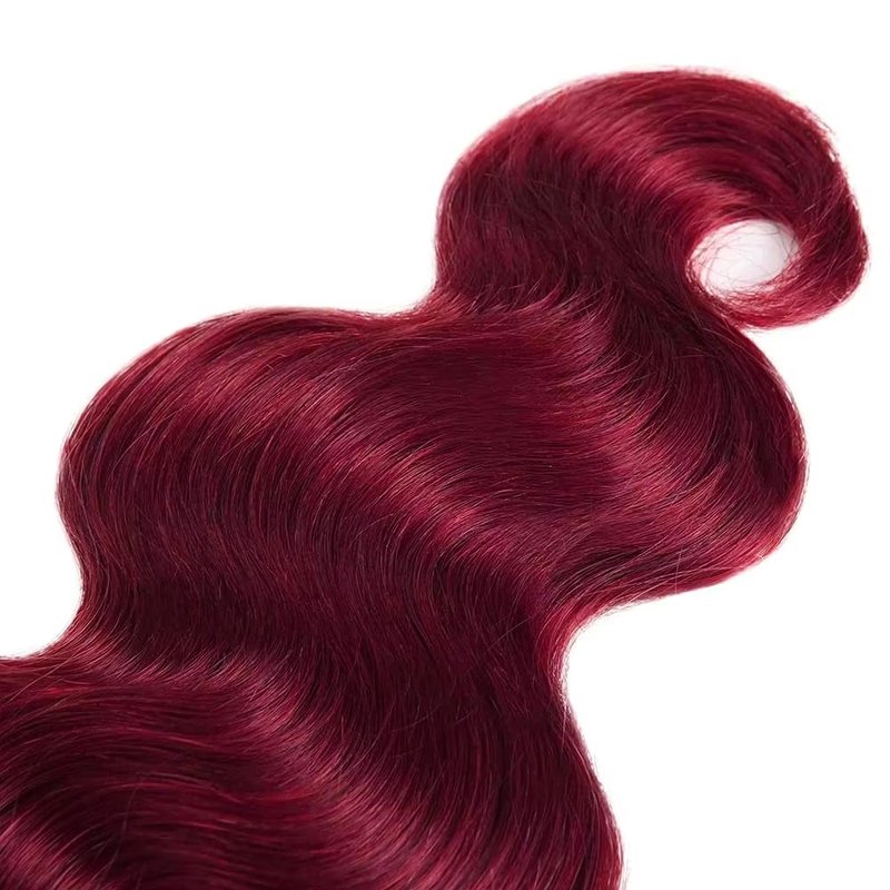 Burgundy Bundles Human Hair 99j Body Wave Bundles 20 inch Red Bundle Dark Burgundy Body Wave Bundle 300g