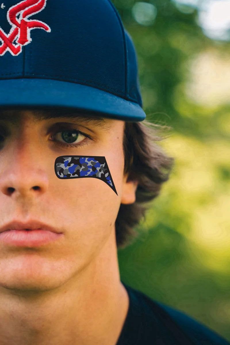 BLSTK Athletics - Sports Eye Black Temporary Tattoos (Viper - 12 Pack) Made in The USA No Grease, No Mess, Fast Application Eye Black Accessories for Football, Baseball, Softball, Lacrosse & More