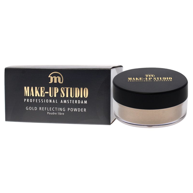 Make-Up Studio Professional Amsterdam Gold Reflecting Face And Body Powder Highlighter - Beautiful Subtle Highlight In An Instant - Incredible Shine - Ideal For Your Shoulders - Natural - 0.52 Oz