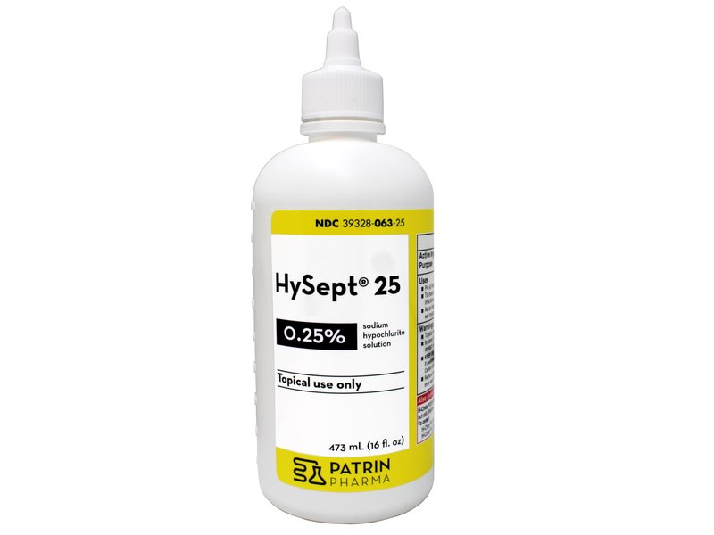 Patrin Pharma Hysept 25 Antimicrobial Wound Cleaner Bottle, Assorted, 16 Fl Oz