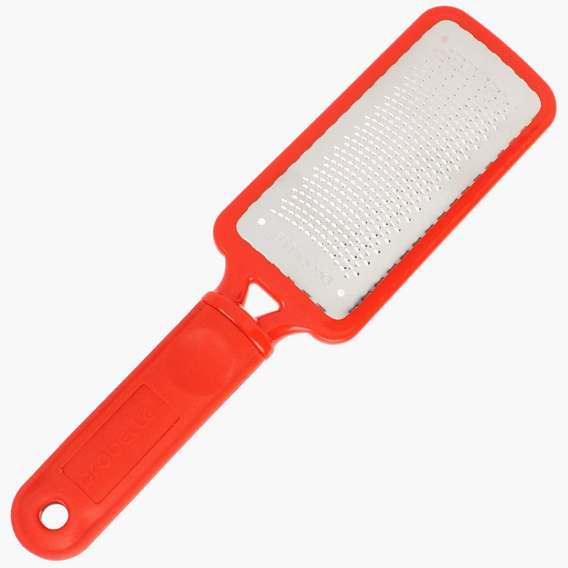 Probelle Colossal Foot Rasp Metal Foot File, Callus Remover for Pedicure Foot Spa, Stainless Steel Foot Scrubber, Dead Skin Remover, Best Foot Care Scraper, Instant Results, Removable Handle, Red