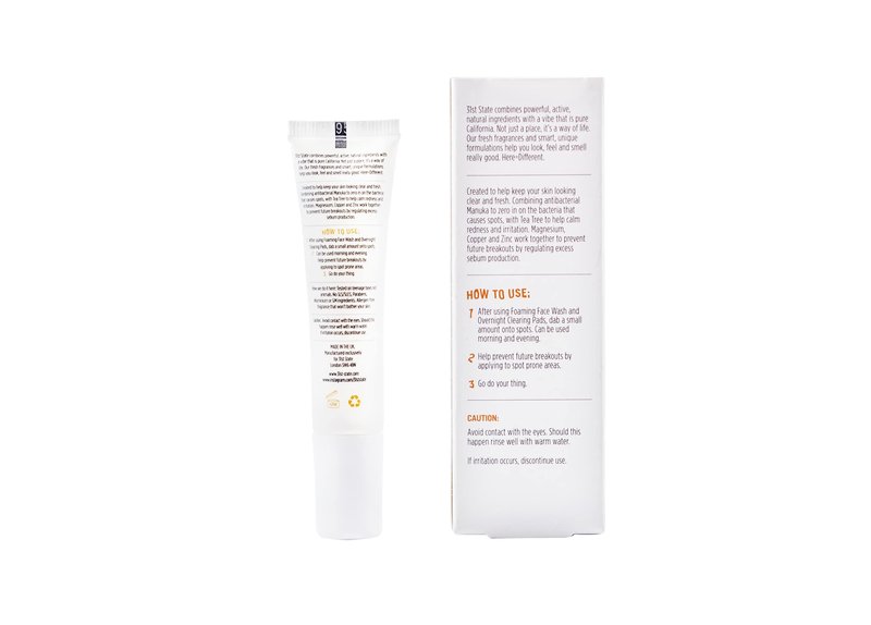 31st State Spot Control Gel - Acne Treatment, Reduces Redness - Clear Gel, Quick-Dry - Vegan, Gluten-Free, Paraben-Free and SLS/SLES-Free - 15ml