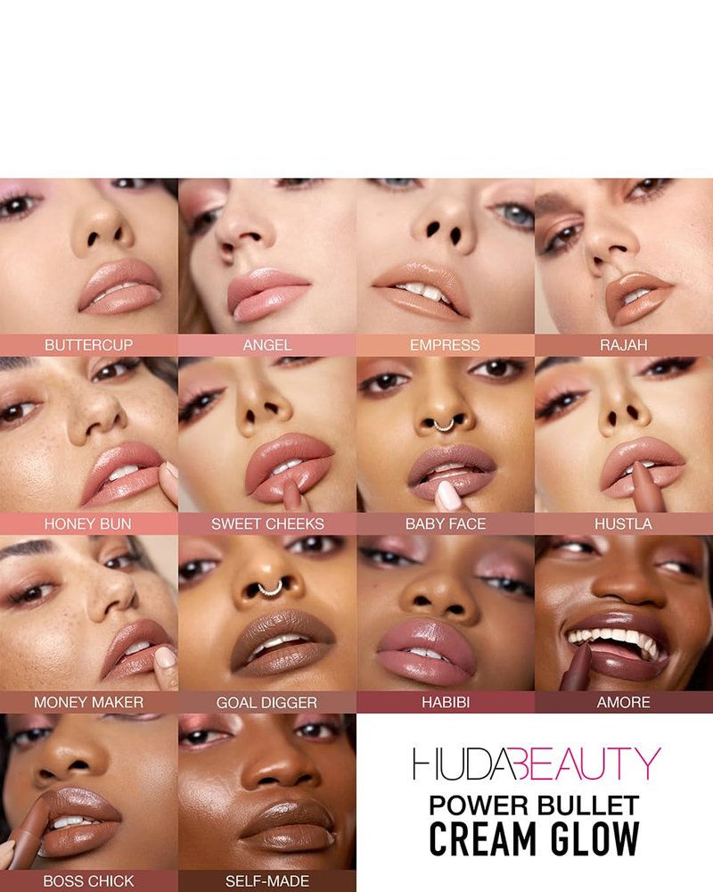 HUDA BEAUTY Power Bullet Cream Glow Hydrating Lipstick Empress