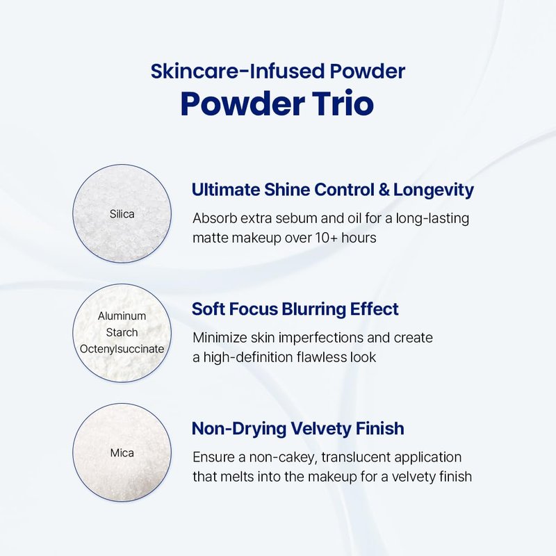 Le' Nubele Azulene Face Cover Fixing Powder Mini Size for Oily Sensitive Skin | Azulene + Talc Free | Blurring Setting Powder, Translucent Face Powder, Setting Powder Makeup, Korean Makeup | 3g•0.10oz