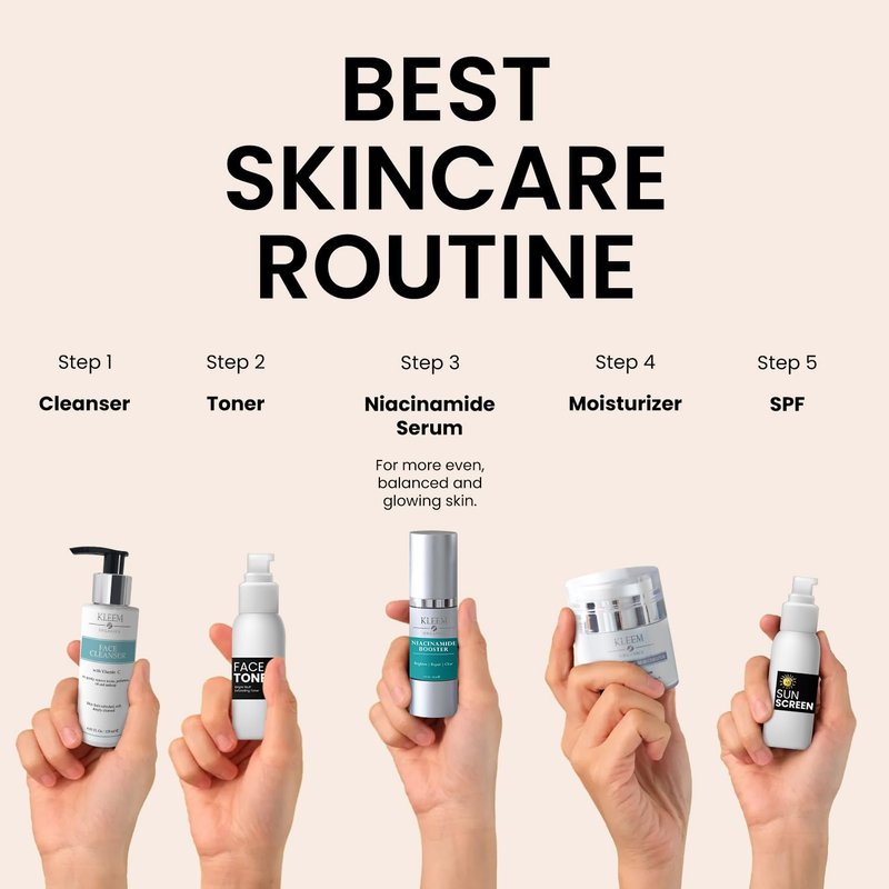 Pure Niacinamide Serum for Face with Salicylic Acid & Squalane - Anti Aging (Vitamin B3) Niacinamide Serum for Hyperpigmentation, Dark Spots, Clogged Pores & Dull and Dehydrated Skin - 1 Fl Oz