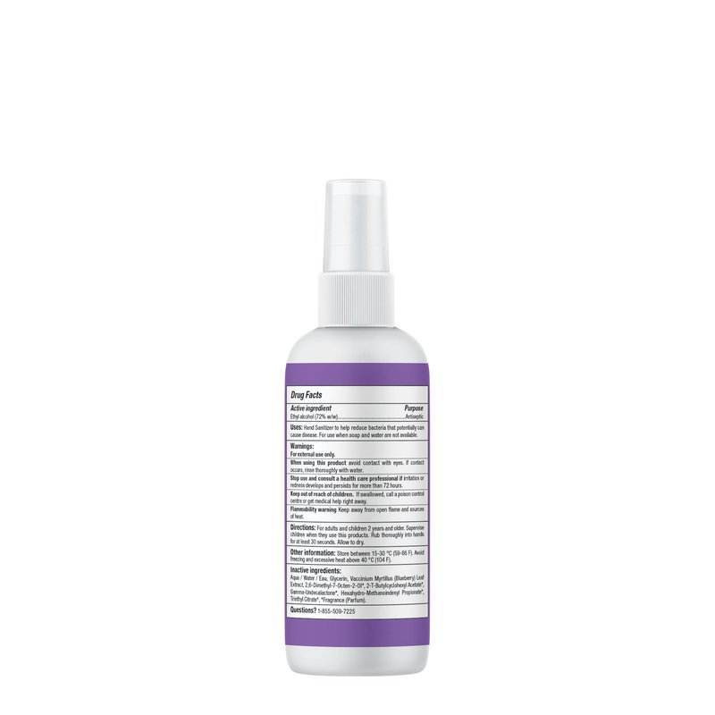 ATTITUDE Hand Sanitizer Spray for Kids & Adults, EWG Verified, Travel Size, Dermatologically Tested, Plant and Mineral Based, Vegan, Vanilla and Pear, 3.5 Fl Oz (Spray Bottle)
