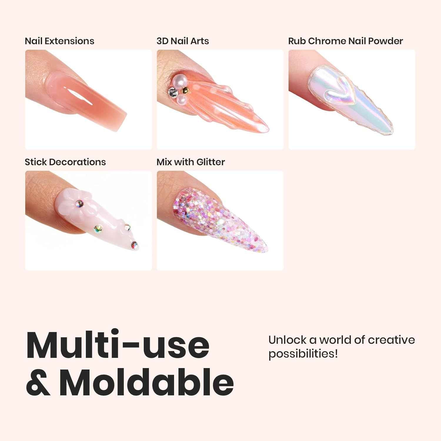 Beetles Gel Nail Polish & Solid Builder Gel Set - Long-Lasting Nail Art