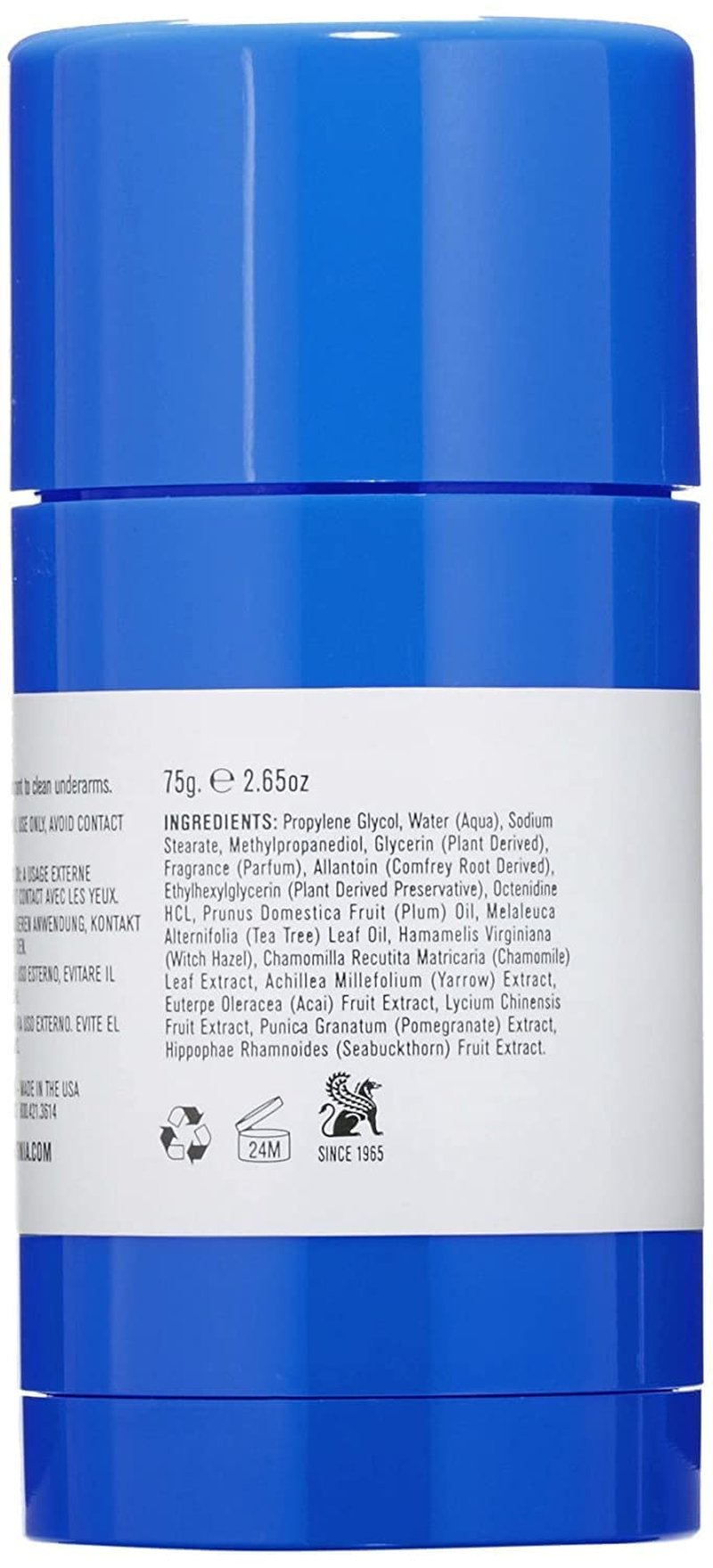 Baxter of California Aluminum and Alcohol Free Deodorant, Protects from Deodorant Stains, Detoxifies and Conditions Sensitive Skin, Clear Stick, Citrus and Herbal-Musk Essence