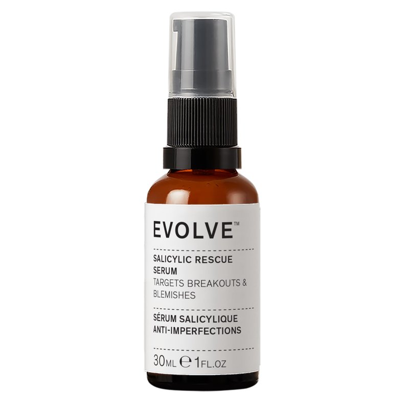 Evolve Organic Beauty - Natural Salicylic Rescue Serum | Small-Batch, Vegan Clean Beauty (1 fl oz | 30 mL) Packaging May Vary