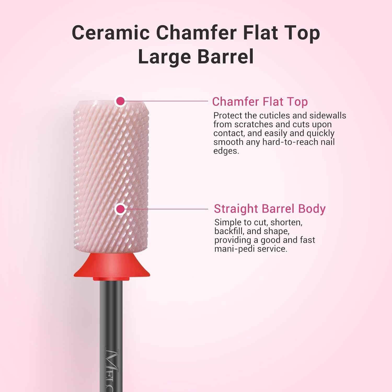 Professional Electric Nail Drill 30000 RPM with Ceramic Flat Top Bit - MelodySusie