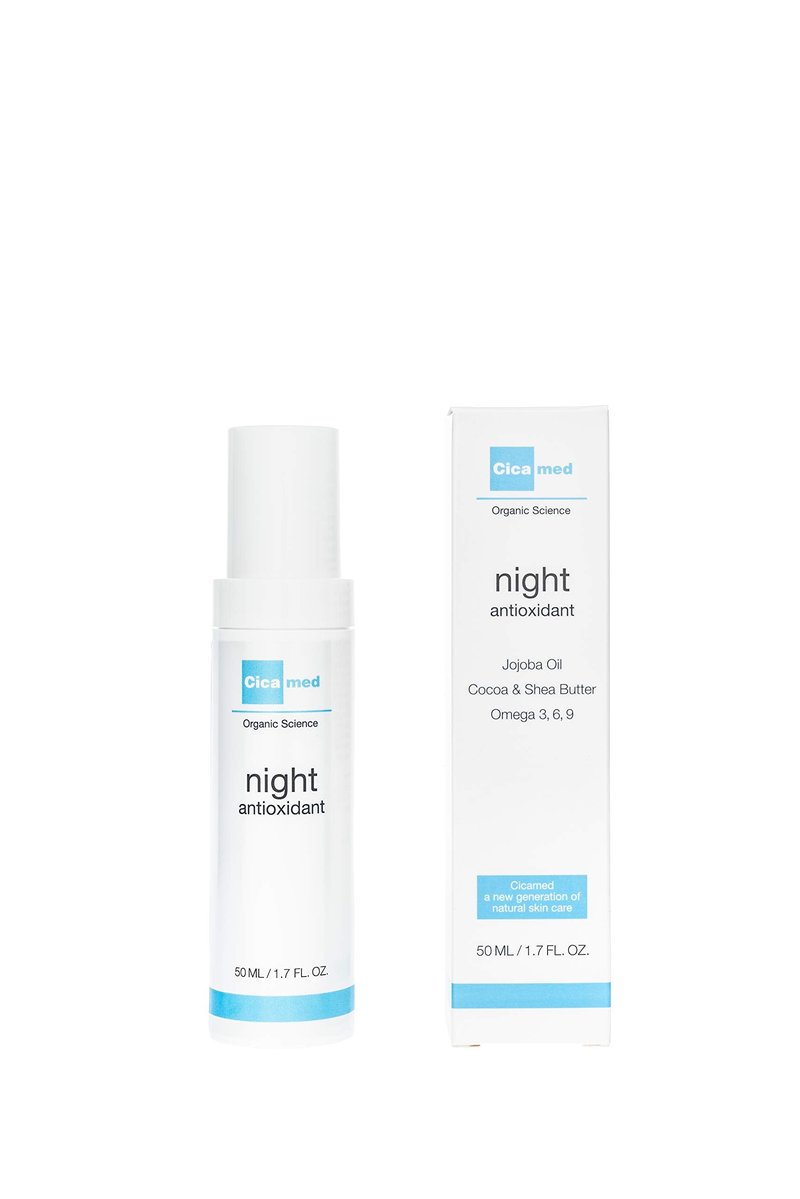 Cicamed Advanced Night Repair Antioxidant Facial Moisturizer Cream, Organic Science