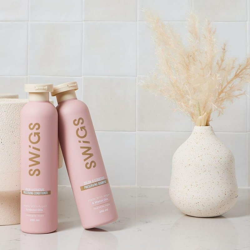 SWIGS Human & Synthetic Wig Shampoo & Conditioner set| Detangle Wig |Color-Safe| Promotes Body & Volume | Promote Silkiness & Shine | 2 Pack, 8 oz