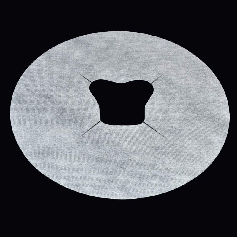 100Pcs Disposable Face Cradle Covers White Breathing Non-Woven Massage Face Headrest Covers Sheet for Massage Tables and Massage Chairs for Beauty Salon Spa or Home Use