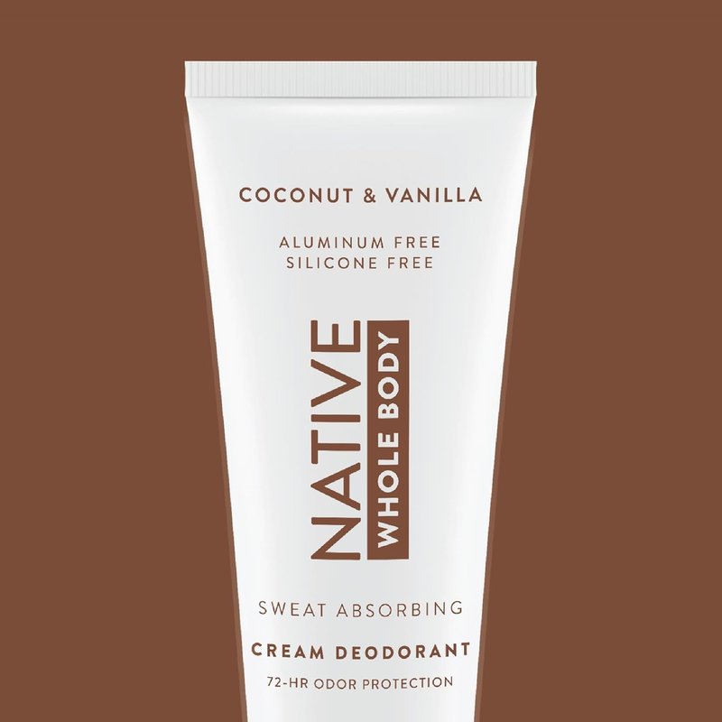 Native Whole Body Deodorant Cream - Aluminum-Free Coconut & Vanilla | 72-Hour Odor Protection with Shea Butter